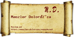 Maszler Doloróza névjegykártya